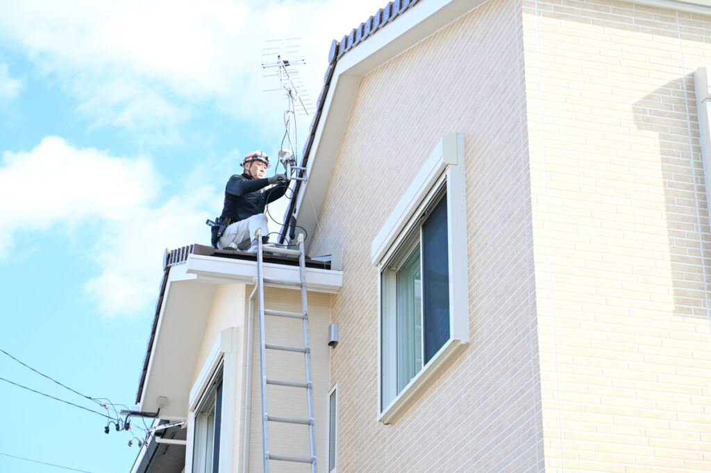 アンテナ設置工事の写真